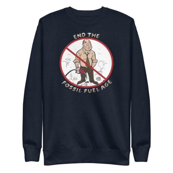End the Fossil Fuel Age Sweatshirt navy-blazer-front
