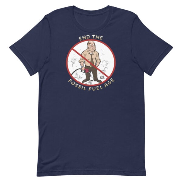 End the Fossil Fuel Age T-Shirt Navy
